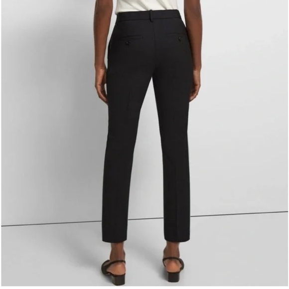Theory Pants - Theory Tailored Trouser Pant Travel Wool Black Business Casual Women’s 8
